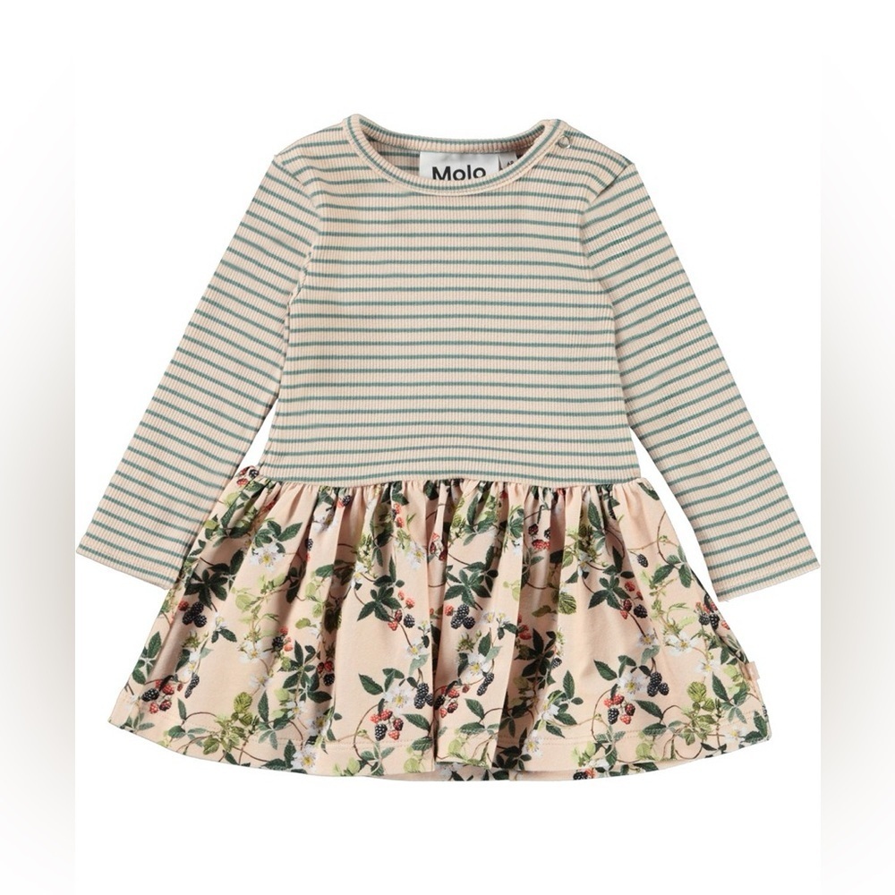 Molo Baby Carel Bramble Rose Long Sleeve Dress - Size 6m (68) - Picture 1 of 7